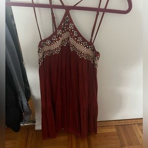 AE American Eagle Maroon Mini dress embellished